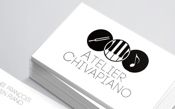 アトリエ・チバピアノのロゴと名刺の制作