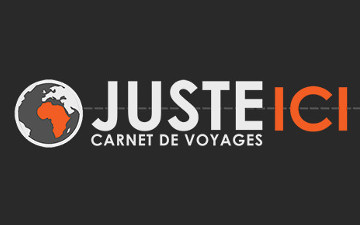 Juste Ici blog logo design