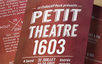 Creation of the flyer of the Petit Théâtre 1603